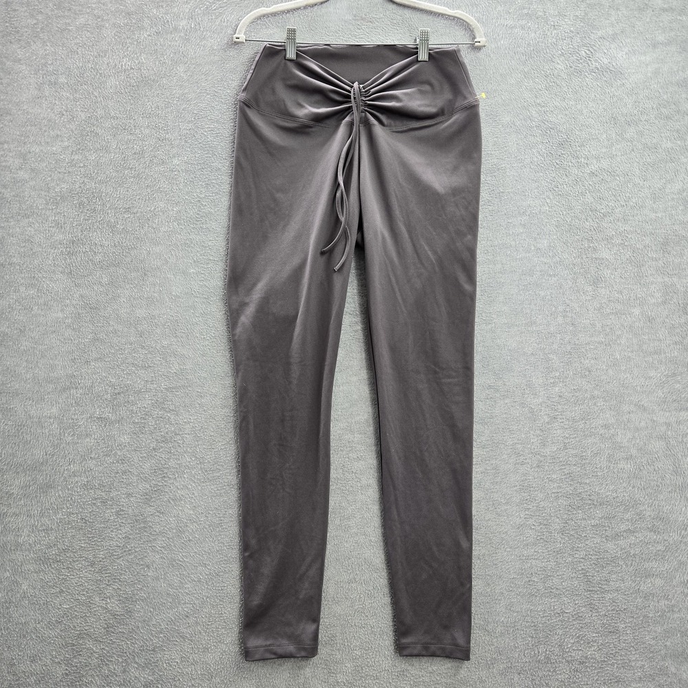 PINK Women Activewear Pants L Gray‎ Active Legging Recycled Polyester Elastane
